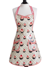 Jessie Steele Bib Audrey EVA-Coated Cherry Cupcake Apron