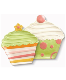 Cupcake Shaped Platter Set #1606